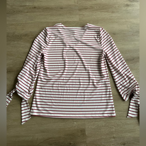 Ann Taylor Red & White Striped Blouse NWT SZ M - Picture 6 of 6